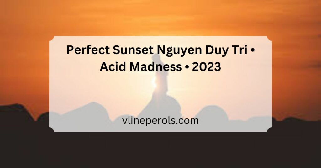 Perfect Sunset Nguyen Duy Tri • Acid Madness • 2023